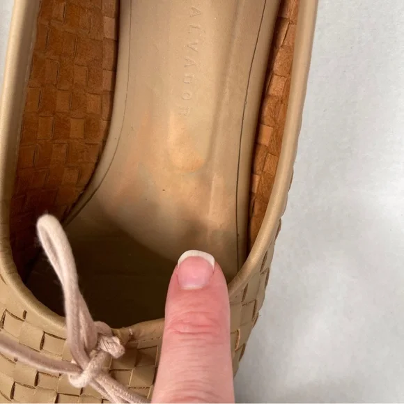 Freda Salvador Jada Square Toe Ballet Flats Woven Latte Size 9.5 - Picture 13 of 13